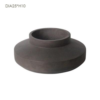 Chine Planteur de ciment de noir de cou court/vase à fleur concret nature d'intérieur à vendre