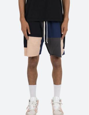 China QUICK DRY patchwork sweat shorts are constructed with a custom knit french terry fabric shorts for sale