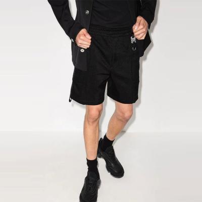 China Wholesale Men's Buckle Shorts Men's High Waisted Customization Casual Shorts Silver QUICK DRY Balance In Black for sale