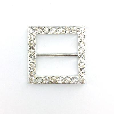 China Bags Customize Square Design Buckle Rhinestone Belt Clothing Swimwear Buckle for sale