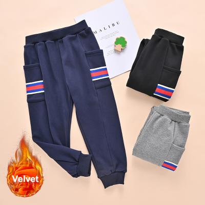 China Anti-Wrinkle Heavy Velvet Scratching Wholesale Empty Jogger Pants Kids Hot Panties for sale
