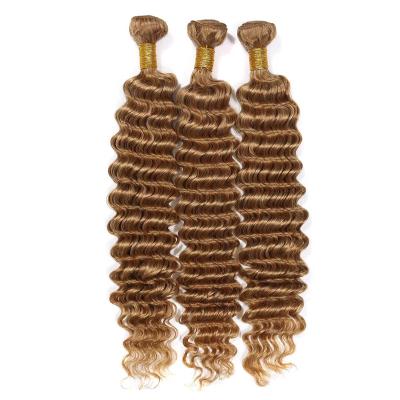 China Curly Curly Cuticle Aligned Vietnamese Cambodian Honey Bloden Hair Extension Bundles Vrigin Raw for sale