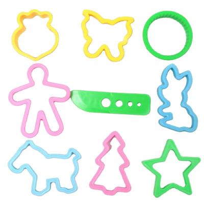 China Environmental PS Plastic Kids Multi Shape Clay Mold Colorful Play Dough Cutters for sale