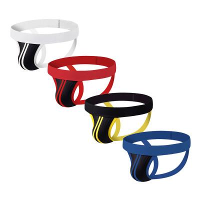 China Antibacterial Men's Cotton Sexy Bikini Bottom Rise Jockstrap Underwear With Elastic Waistband for sale
