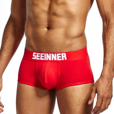 China 95% Antibacterial Cotton Color Men's Briefs Boxers Sexy Men's Classic Underwear With Waistband Customized for sale