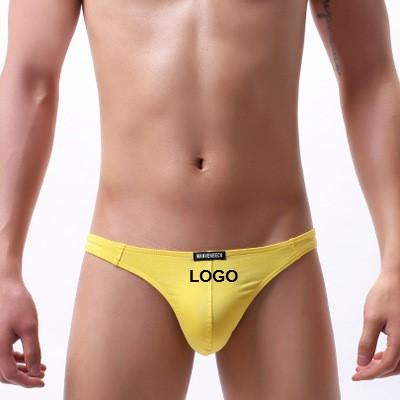 China Custom LOGO Men's Thong Underwear Stretch T-Back Soft Underwear Antibacterial for sale