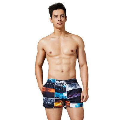 China High Quality Fashionable Men's Sport Swimwear Trunk Boxer Beach Panel Printed Shorts Breathable for sale