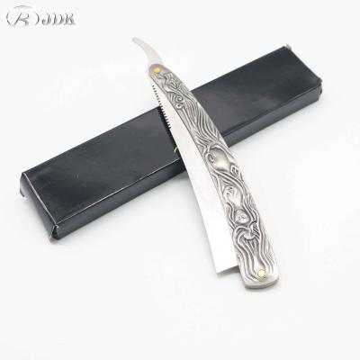 China Single Blade JDK Vintage Cut Throat Folding Straight Razor With 100% Stainless Steel For Barber Salon Shaving for sale