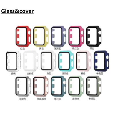 China Wholesale 360 PC Oil Spray Smart Watch Tempered Glass Protective Case For Apple Watch SE/6/5/4 Series PC Case for sale