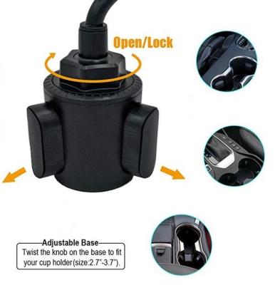 China Suporte de copo sem fio de gerencio do carregador de Qi da montagem do carro 360 para o telefone celular à venda