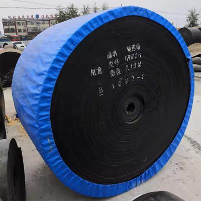 China Black Anti-tear Steel Cord Conveyor Belt ST1000 Wire Rope Conveyor Belt For Heavy-Duty Applications for sale