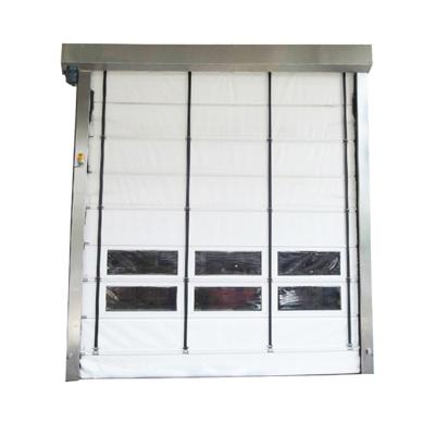 China High Cycle Using Application Manufacturers Customized Big Roll Up High Speed PVC Stacking Door for sale