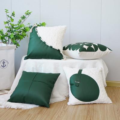 China Wholesale Home Decor Plain Plush Shorts Folded Rabbit Hair Faux Fur Soft Cushion Cover Soft Pillow Cases for sale