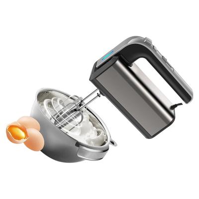 China Amazon Supplier Stainless Steel 5-Speed Electric Spiral Mixer 2 Dough Beater Ejector Button High Hooks Hand Held Food Mixer for sale