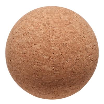 China Custom High Density Eco-friendly Portable Yoga Lacross Ball 6.5cm Logo Cork Massage Balls Wooden Massage Balls for sale