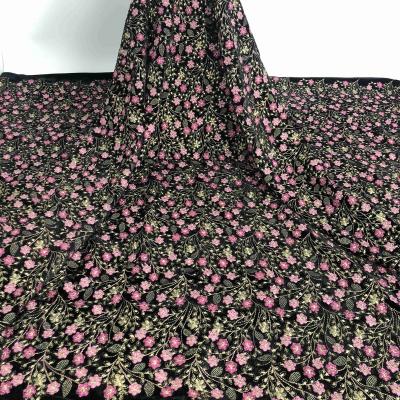 China Viable 0615 Colorful Flowers Porcelain Flat Wind Pilou Embroidery Fabric for sale