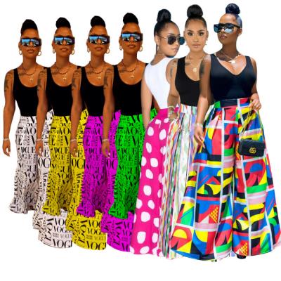 China New Casual Fashion High Waist HOBISH Breathable Printed Wide Leg Culottes Women for sale