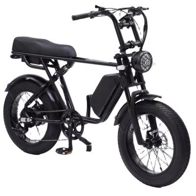 China 48V 750W Motor Electric Hybrid Bike Full Suspension 20 Inch Fat Tire Ebike 17Ah Battery for sale