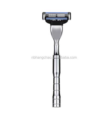 China 2018 Triple Blade Metal Razor Metal Handle 3 Blade Triple Blade Metal Razor for sale