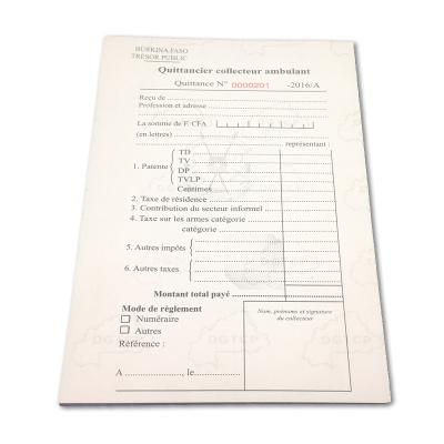 China paper & 2 Ply Cardboard China Supply FSC Certificate Custom No Carbon Paper Receipt Invoice Copy By Glued Top Edge / Numbering for sale