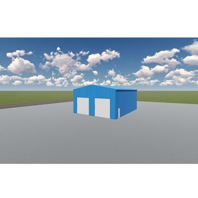 China Structurele gegalvaniseerd staal, twee auto's garage metalen gebouw Te koop