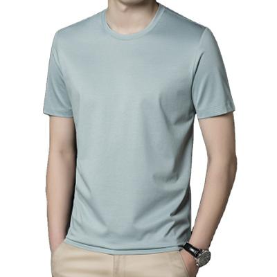 China Round Neck Anti-Wrinkle Anti-Wrinkle Tailoring Silky Feel 2022 New Designer Polyester Fancy Mens T-shirts for sale