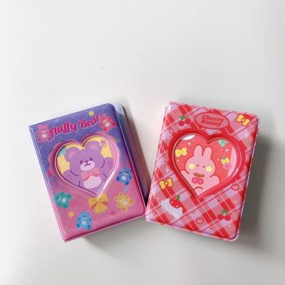 China Collection Kpop style Cute Bear strawberry Instant Camera collection book photo album 3 inch Mini cake heart young girl kpop photo album for sale