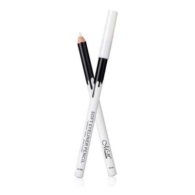 China Waterproof Private Label Cosmetics Eye Makeup White Pigment Wooden Eye Liner Pencil for sale
