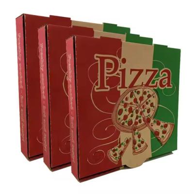 China angepasste Farb-Biodegradable Pizza-Boxen mit Aufstrichen Druck Handling Custom Logo zu verkaufen