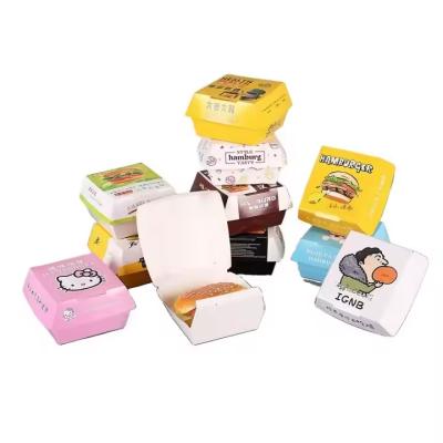 China Fast food takeaway burger wholesale custom logo size eco-friendly and recyclable for sale