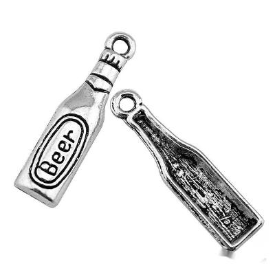 China America antique alloy fashion designs metal mini pendant water bottle charms for jewelry necklace bracelet making for sale