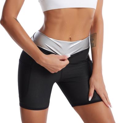 China Hot QUICK DRY Effect Control Panties Slimming Trainer Gym Leggings Body Shaper Fitness Waist Sauna Pants Control Panties With Pouch for sale
