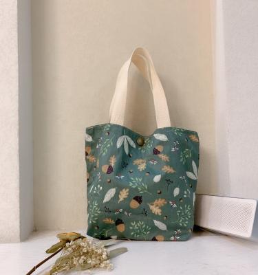 China Hot Sale Cute Design Folding MINI Canvas Handbag For Ladies for sale