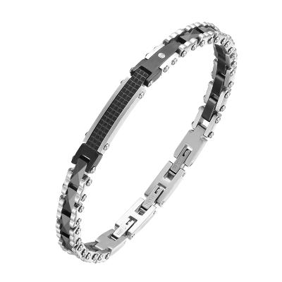 China Wholesale Fashion Jewelry 2021 Popular Ceramic Bracelet Men's Luxury Stainless Steel Bracelet for sale