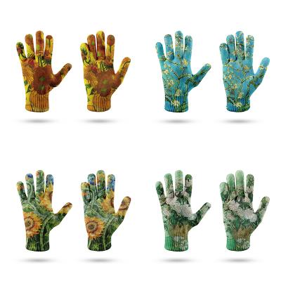 China Wholesale Winter Gloves 3D Printing Mitten Warm Knitted Smartphone Touch Screen Gloves Acrylic Gloves Striped for sale