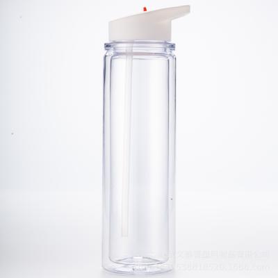 China Double-layer Sequined Handle Water Bottle, Portable Sports Water Bottle, With A Middle Layer For Inserting RAS Water Bottle, GRS Certified. for sale
