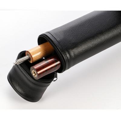 China Black Leather Billiard Table Accessories Case / PU Pool Cue Box Nai Pin 1/2 for sale