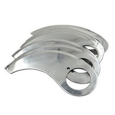 China Food mechanical blade Cutting meat arc blade stainless steel food blade stainless steel mechanical blade for sale