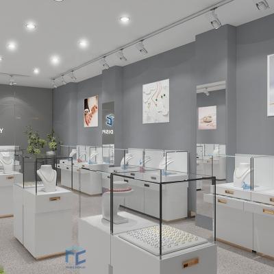 China Modern / High End Luxury Led Illuminated Showcase Jewelry Display Showcase Aluminum Glass Cabinet Showcase for sale