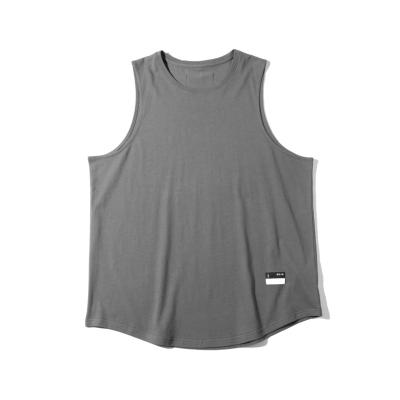 China High Quality Men's Casual 100% Cotton Knit Sports Vest Summer Vests High Street Mens Loose Fit Tank Tops Custom Vests for sale