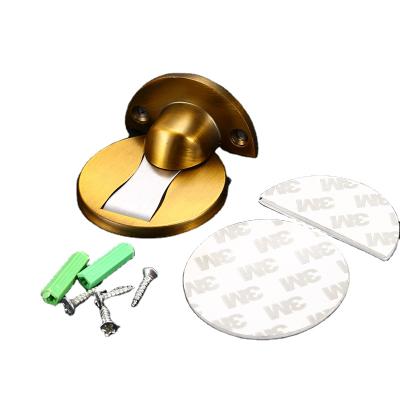 China Easy Heavy Duty Door Stopper Holder Stainless Steel Installation Wall Protector Thick Strong Magnetic Door Stopper for sale