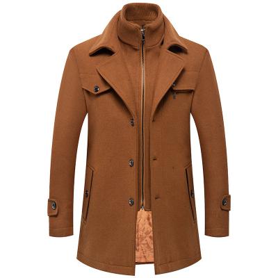 China New Fashion Autumn And Winter Business Casual Wool Jacket And Cotton Thickening Men'S Overcoat for sale