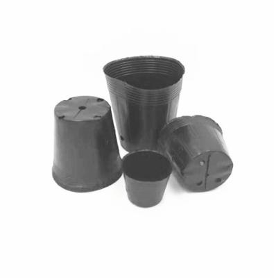 China Chrome Plated Plastic Nursery Pot Orchid Seeds Growing Black Pots For Greenhouse for sale
