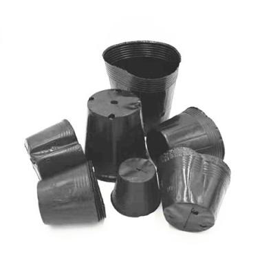 China HDPE Plastic Nursery Pot Onion Seeds Growing Black Pots For Greenhouse for sale