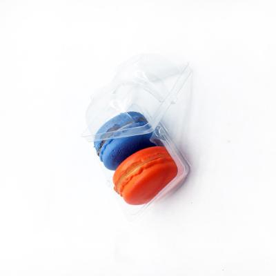 중국 macaron packaging clear 2 pc macaron pack tray clear blister tray 판매용