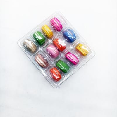 중국 Bespoke plastic vacuum model blister packaging tray 12 holes macaron tray 판매용