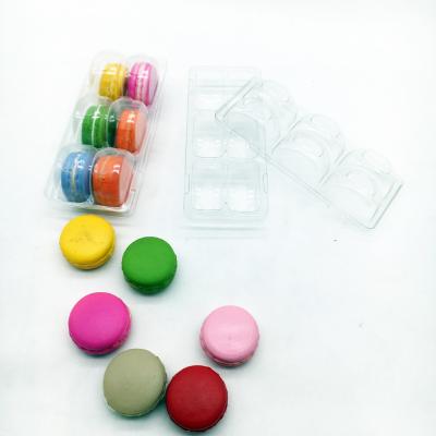중국 Custom Macaron Clear Tray Macaron Recyclable Packaging Transparent Box 6pcs Insert Plastic Macaron Chocolate Tray 판매용