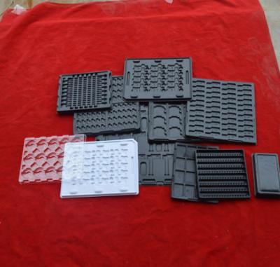 China Antistatic ESD PCB thermoforming vacuum PS PVC black plastic blister tray zu verkaufen