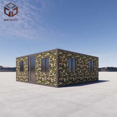 China Relocatable Flat Pack Folding House Expandable Container Space Saving for sale