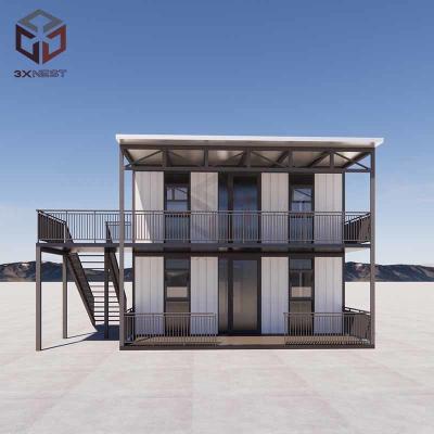 China Expandable Flat Pack Folding House Container Homes Double Layer for sale